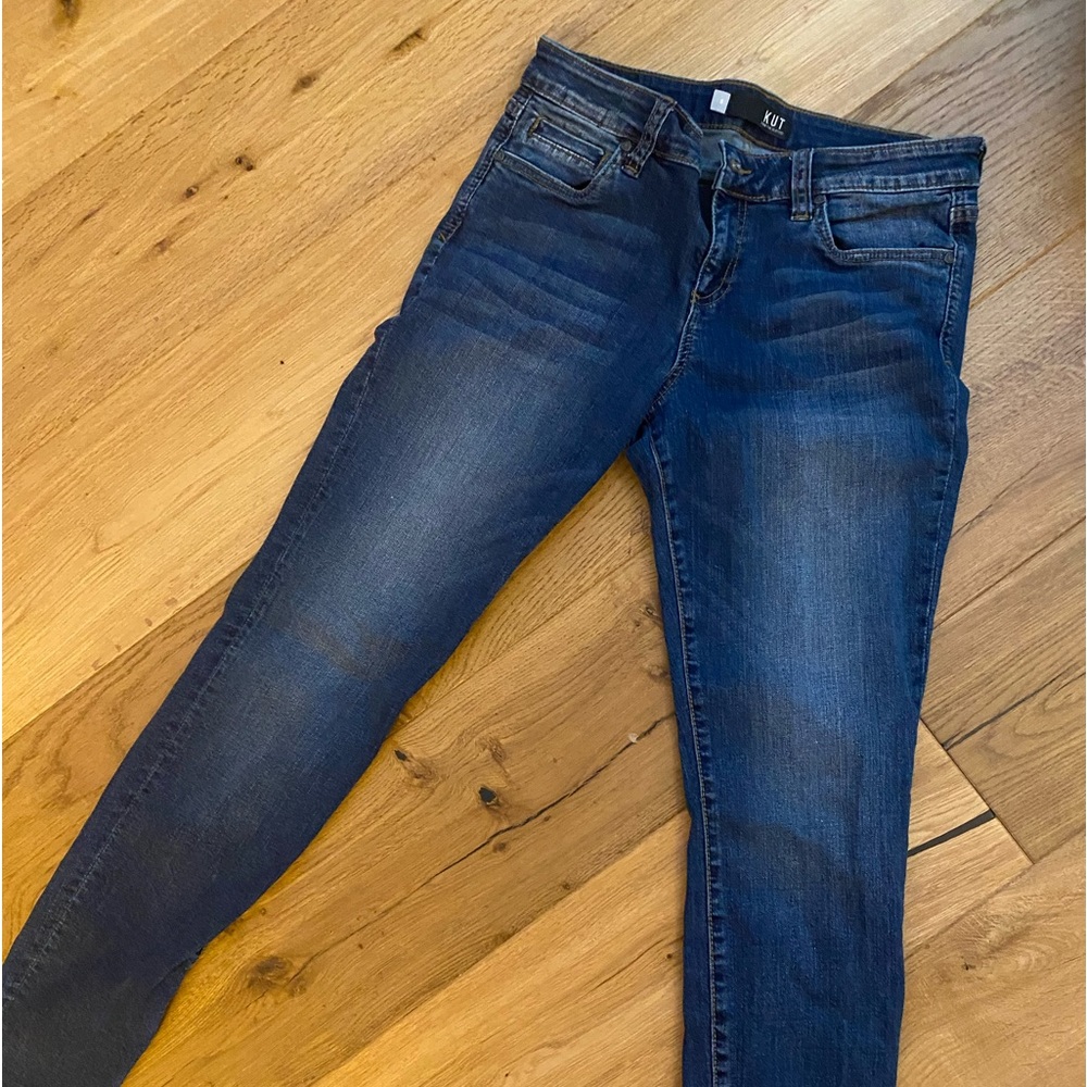 Skinny Jeans by Kut. Practically brand new. Sz 8. 32 inseam